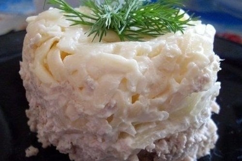 Мясной салат «Мужской каприз» с сыром - «Закуски»