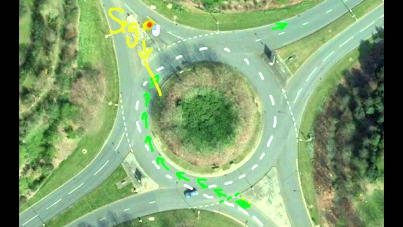 Which lane to exit a roundabout after turning right? Driving Lessons #14  - «Видео советы»