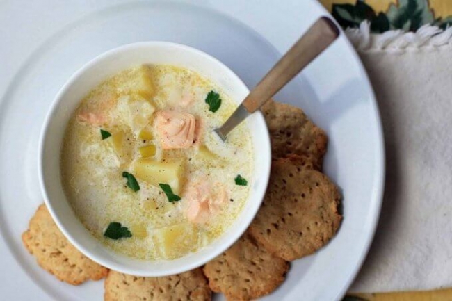 Финский суп из лосося со сливками - «Первое блюдо»