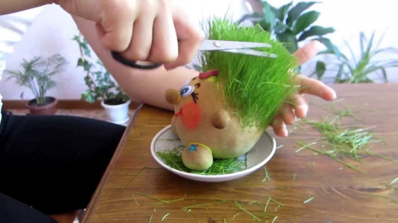 Самая весенняя игрушка: как сделать травянчик своими руками