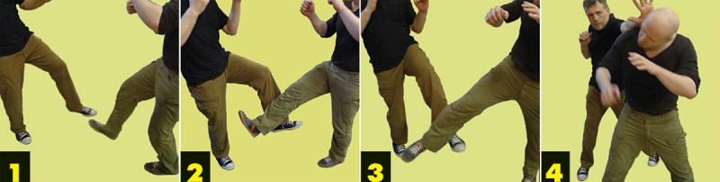 Как отразить удар битой по голове, кулаком в лицо, ногой в пах и ножом в бок?