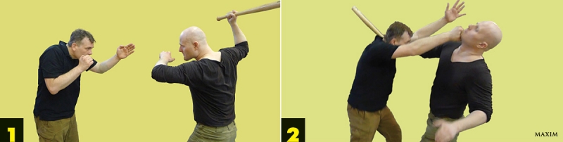 Как отразить удар битой по голове, кулаком в лицо, ногой в пах и ножом в бок?