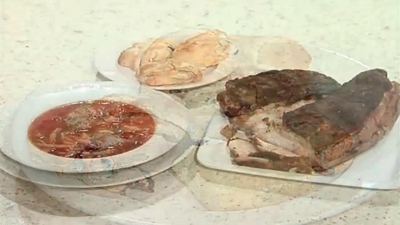 Кубанский борщ-Запеченная свиная брюшина в духовке рецепт  - «Видео советы»