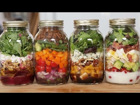 4 MORE Salad-In-A-Jar Recipes!  - «Видео советы»