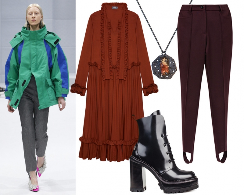 Брюки со штрипками и платья - «Мода»