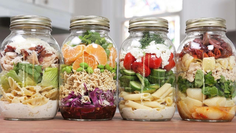 Pasta Salads In A Jar | Back-To-School Lunch Idea 2016  - «Видео советы»