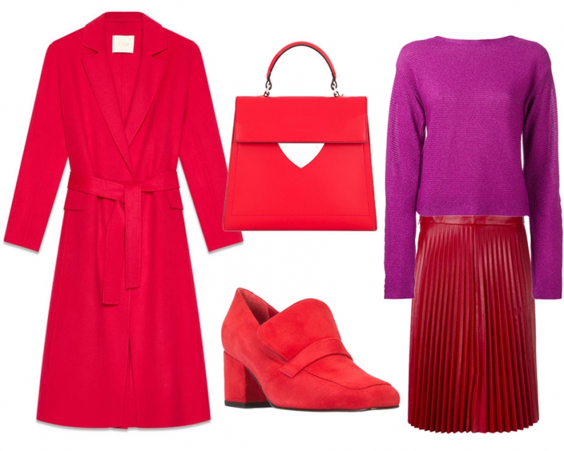 Фиолетовый с красным или оранжевым  - «Мода»