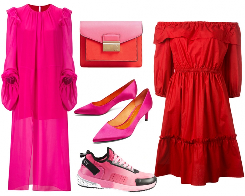 Фиолетовый с красным или оранжевым  - «Мода»