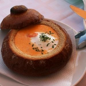 Сырный суп в хлебе - «Первое блюдо»