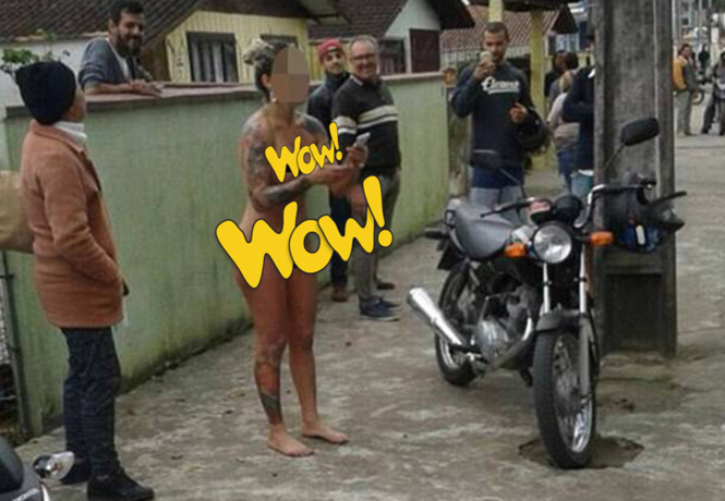 Бразильянка в знак протеста разделась догола перед домом продавца, всучившего ей бракованную машину