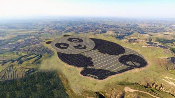 Панда, которую видно из космоса, оказалась солнечной электростанцией