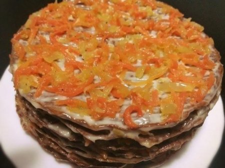 Печеночный торт с морковью и луком - «Второе блюдо»