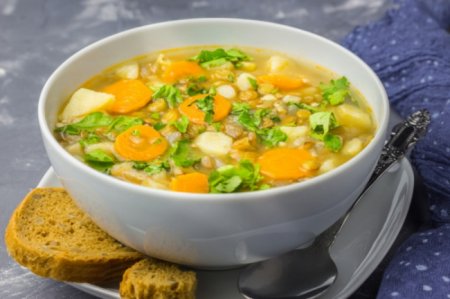Вегетарианский суп с рисом и карри - «Первое блюдо»