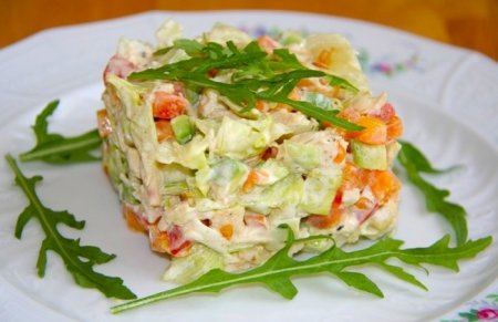 Диетический крабовый салат - «Второе блюдо»