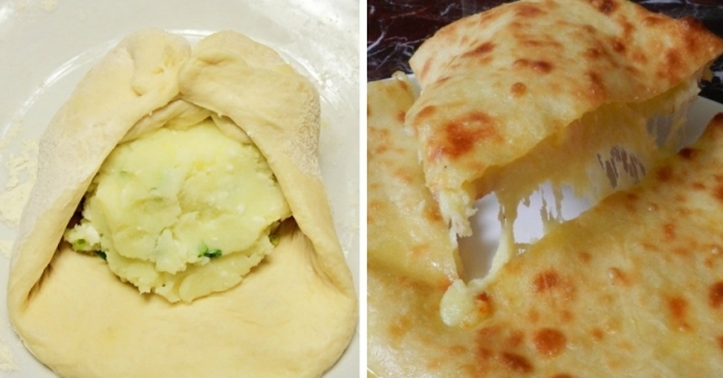 Грузинские лепешки с картофелем и сыром - «Закуски»