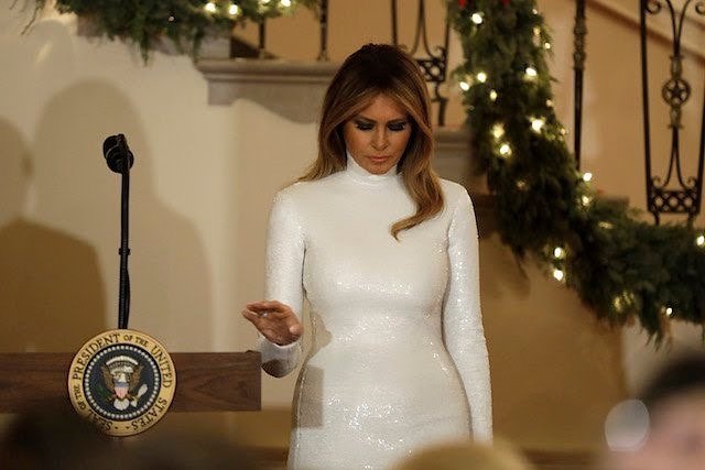 Мелания Трамп выбрала белое сверкающее платье для рождественского бала конгресса - «Красота»