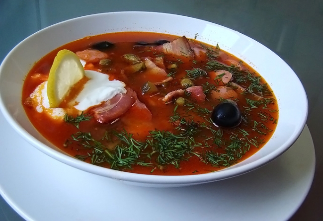 Говяжий суп с фасолью и оливками - «Первое блюдо»