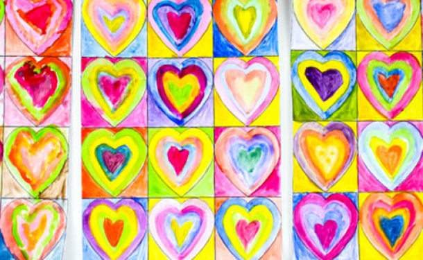 Мастер-класс для детей: как нарисовать картину с сердечками в стиле Кандинского - «ОТ 6 ДО 9 ЛЕТ»