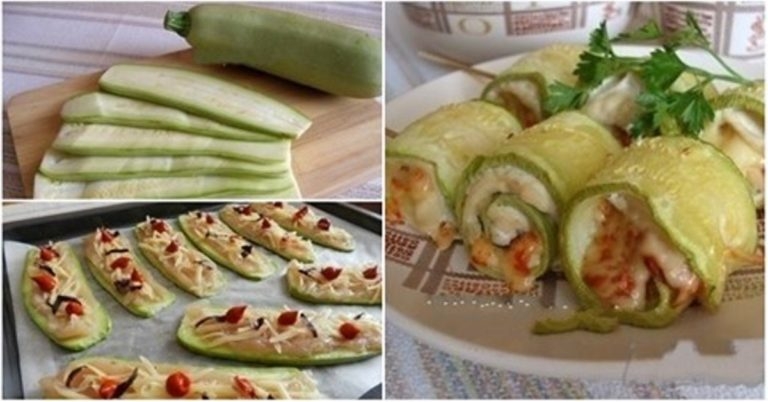 Рулетики из кабачков с курицей - «Закуски»