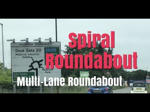 Spiral Roundabout - Multi Lane roundabouts UK - YouTube - «Видео советы»