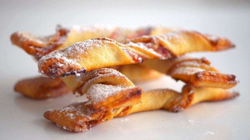 Печенье творожное "Спиральки" с джемом и орехами #быстро_к_чаю - YouTube - «Видео советы»