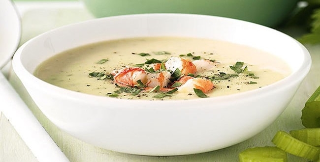 Фасолевый суп с тигровыми креветками - «Первое блюдо»