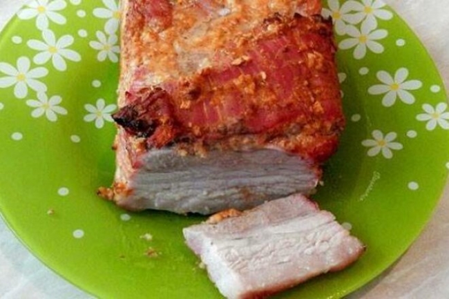 Свиная грудинка с курагой в рукаве - «Блюда из мяса»