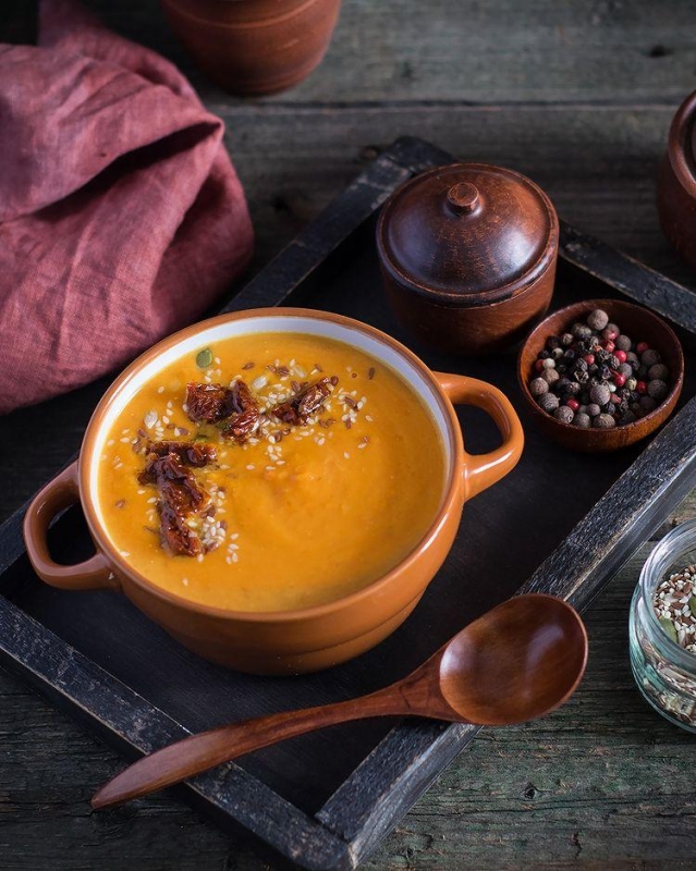 Необычное сочетание: готовим тыквенный суп с вялеными томатами - «Я и Кухня»
