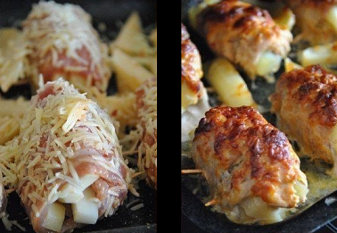 Свиные рулеты фаршированные картофельной соломкой - «Блюда из мяса»
